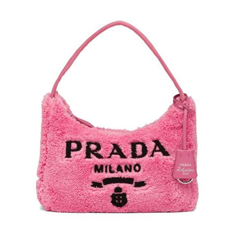 pink fur prada purse|small Prada handbag pink.